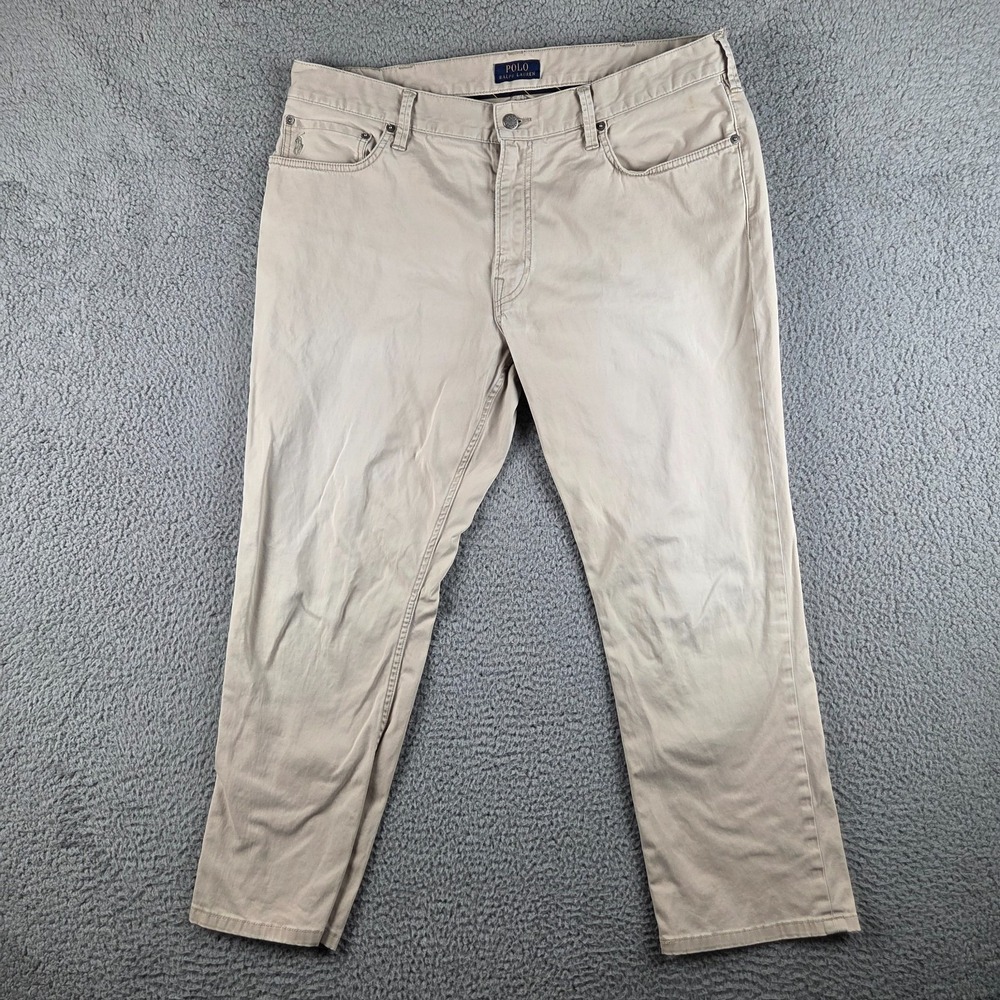 Polo Ralph Lauren‎ Pants Mens 38x30 Beige Varick Slim Straight Preppy Chino